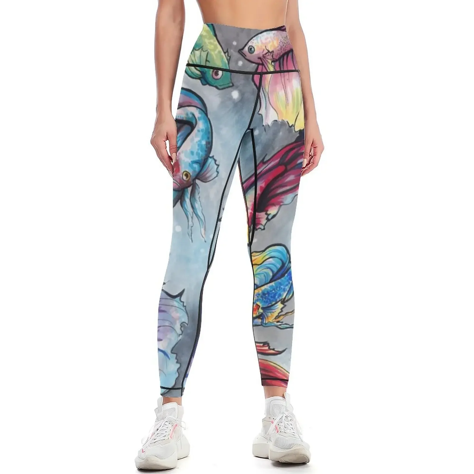 

Betta Fish Leggings Legging sport gym pants gym clothing Tight fitting woman Womens Leggings