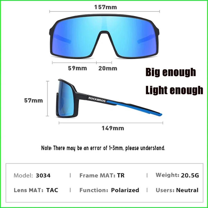 ROCKBROS color changing polarized sunglasses for outdoor sports cycling driving running fishing