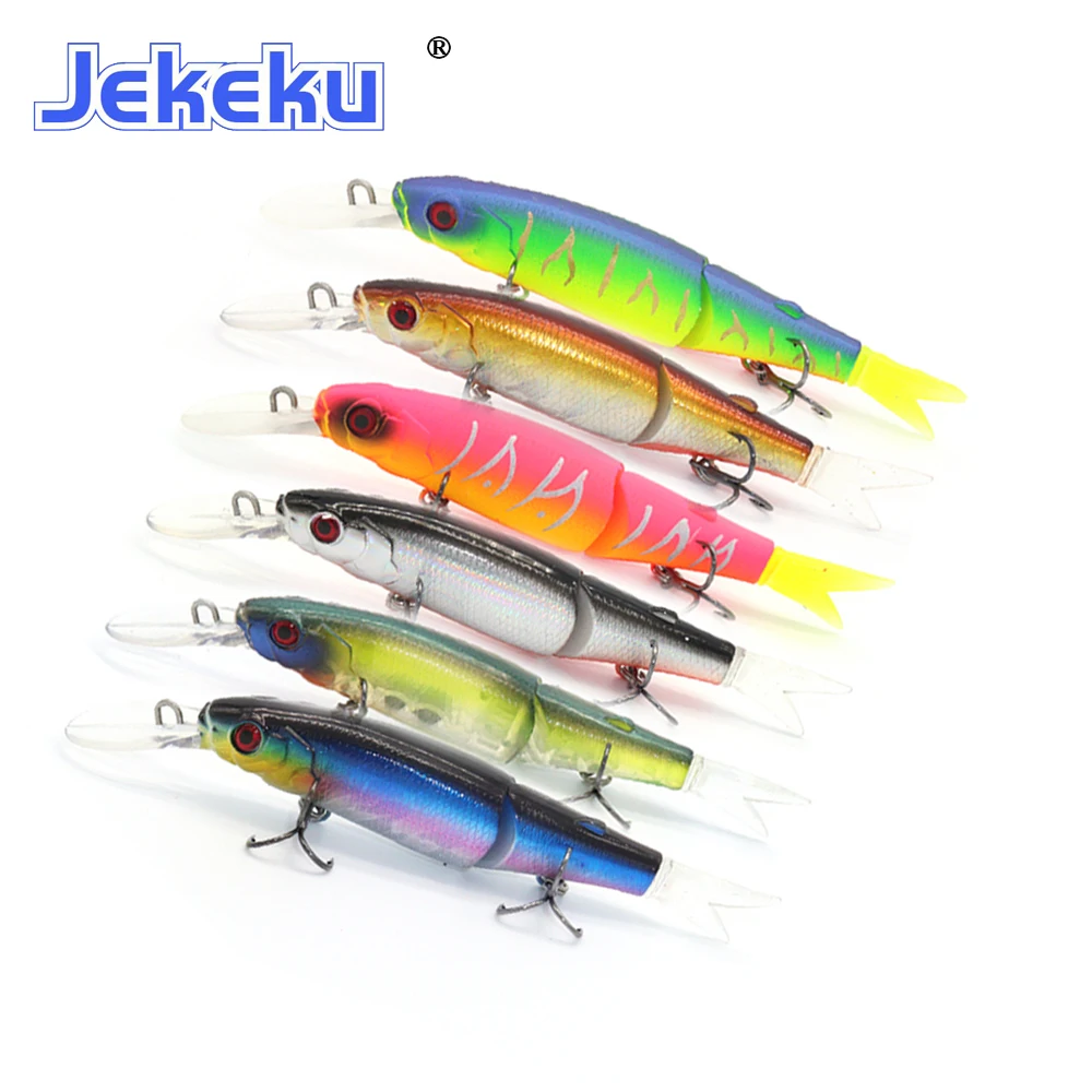 JEKEKU 1db Új Ingadozó ember 65mm 7.5g Sanyarú Fürge cselle Csali Mesterséges Csali swimbait vel Farok magallon Ízelt Csali számára Kopja Gubbaszkodik