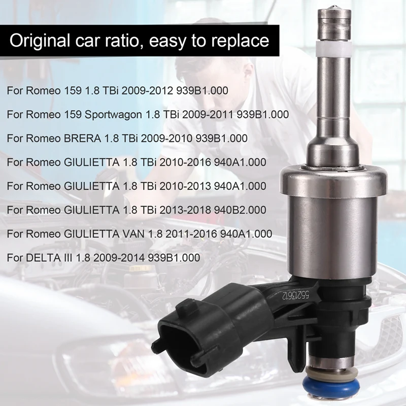 New4pcs 0261500067 55213612 Fuel Injector Fit For Alfa Romeo 159 BRERA GIULIETTA 1.8 Tbi LANCIA DELTA MK3 1.8 2009-2018