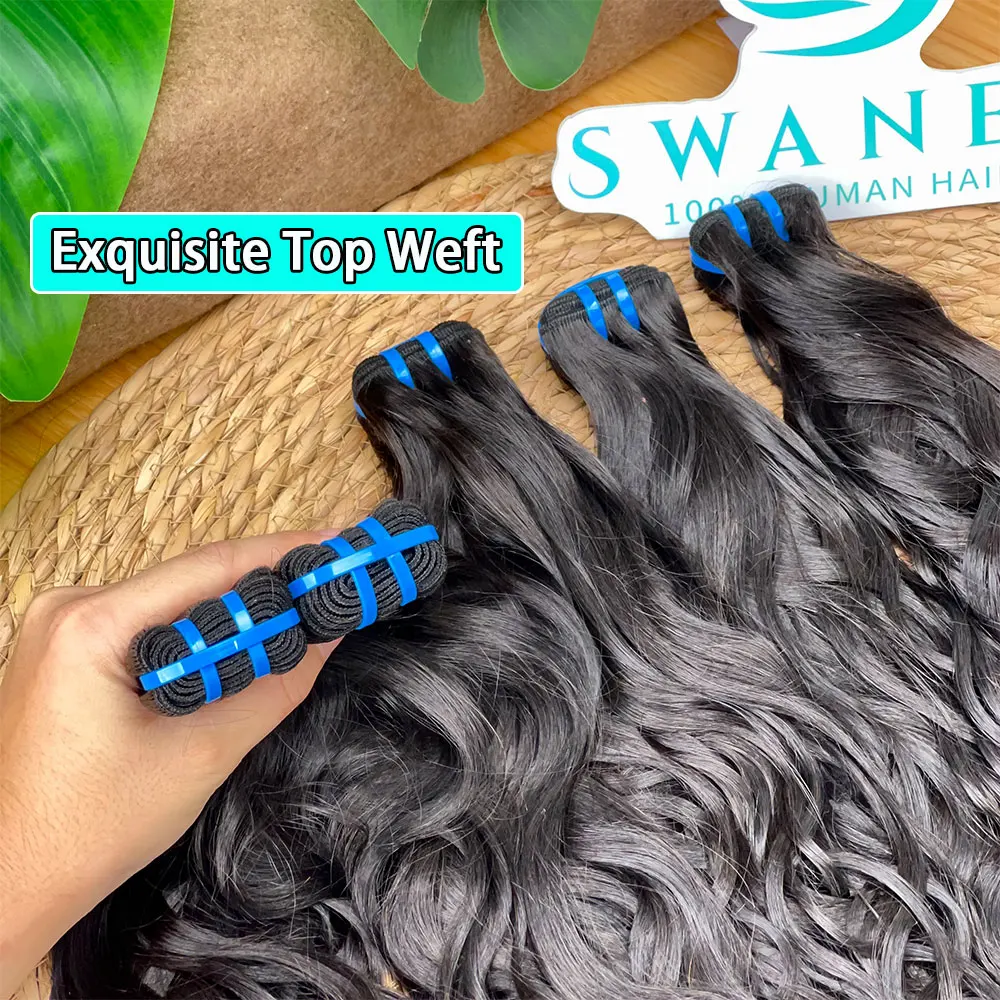 

Натуральные волнистые пряди из человеческих волос 18A, 1/3/4 шт., 100% необработанные натуральные волосы, двойные пучки для женщин