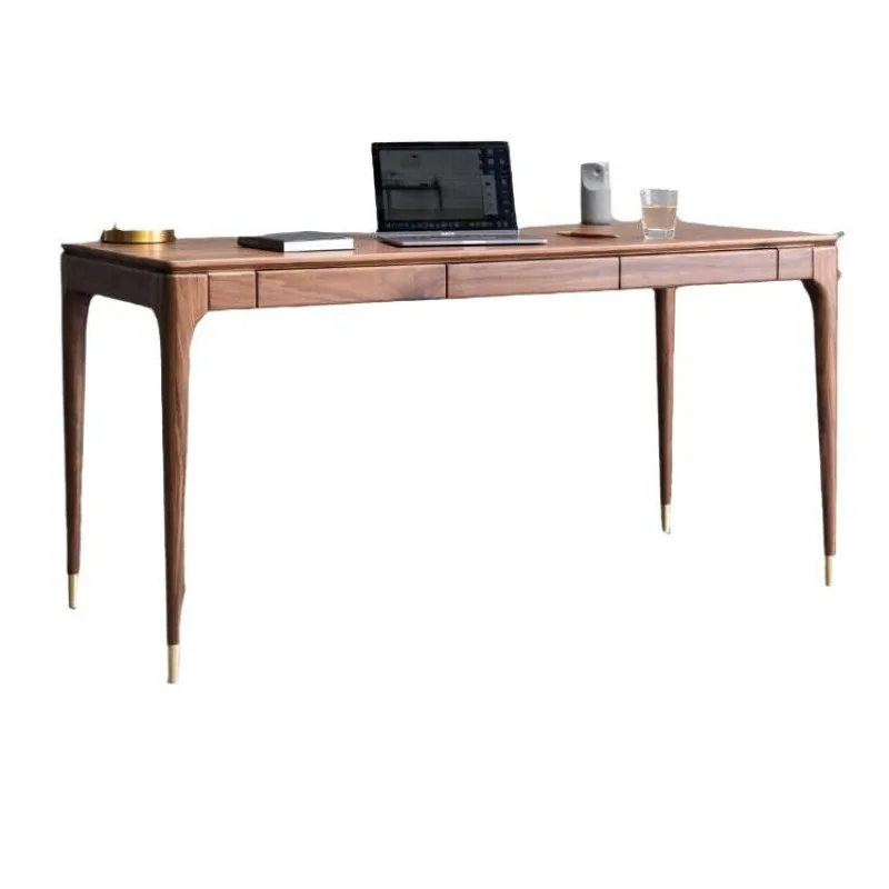 North American black walnut desk computer desk study home desk solid wood Japanese simple log writing learning