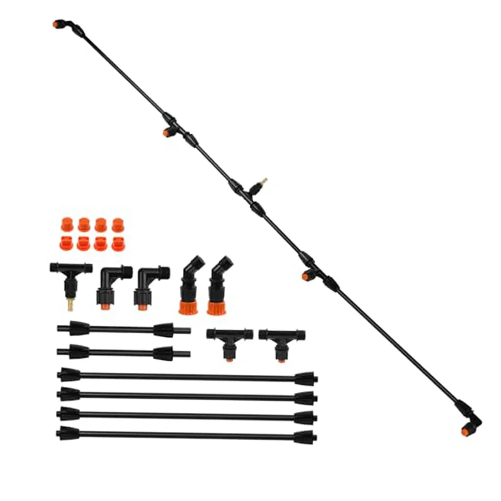 Sprayer Boom Wand with 4 Nozzles 1/4 Inch Brass Adjustable Fitting Length Up to 74.8 Inches for Orchard Farming