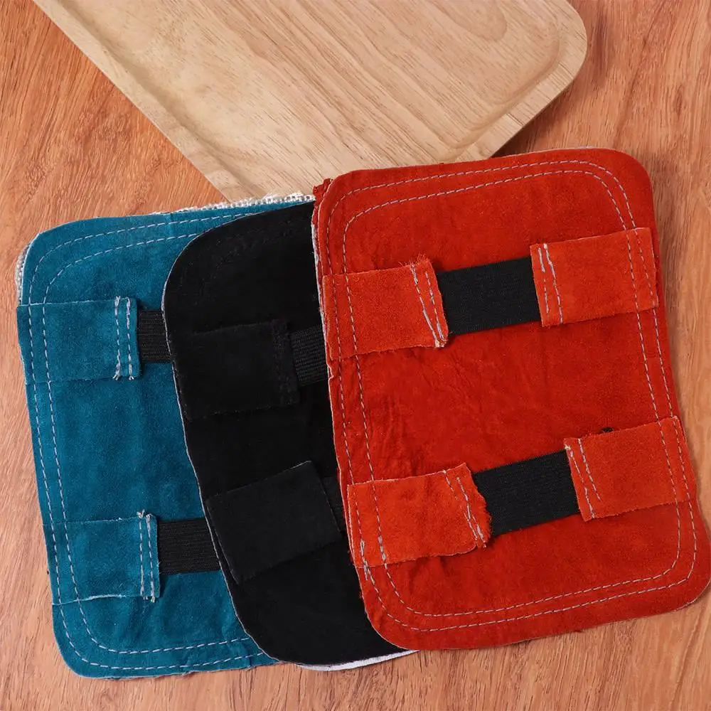 Hittebestendig Lashandschoenen Pad Brandwerende Verdikking Gealuminiseerde Achterkant Lashand Pad Koeienhuid Aluminiumfolie