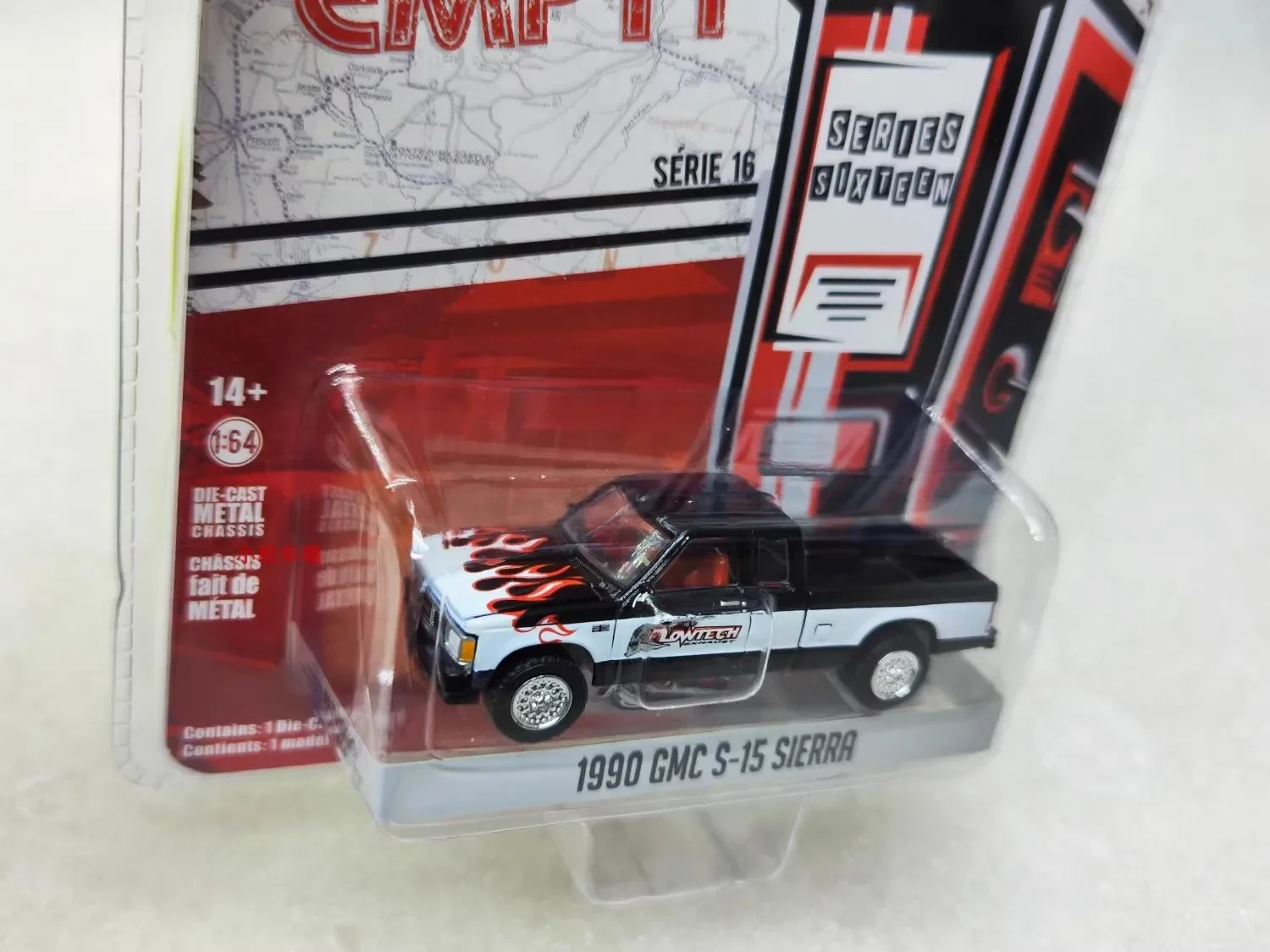 1:64 1990 GMC S-15 Sierra - Flowtech Diecast Metal Alloy Model samochodu Zabawki do kolekcji prezentów