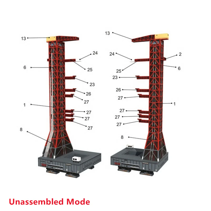 1:300 escala uss saturno v foguete e almofada de lançamento modelo conjunto diy artesanato modelo de papel kit brinquedo artesanal presente coleção