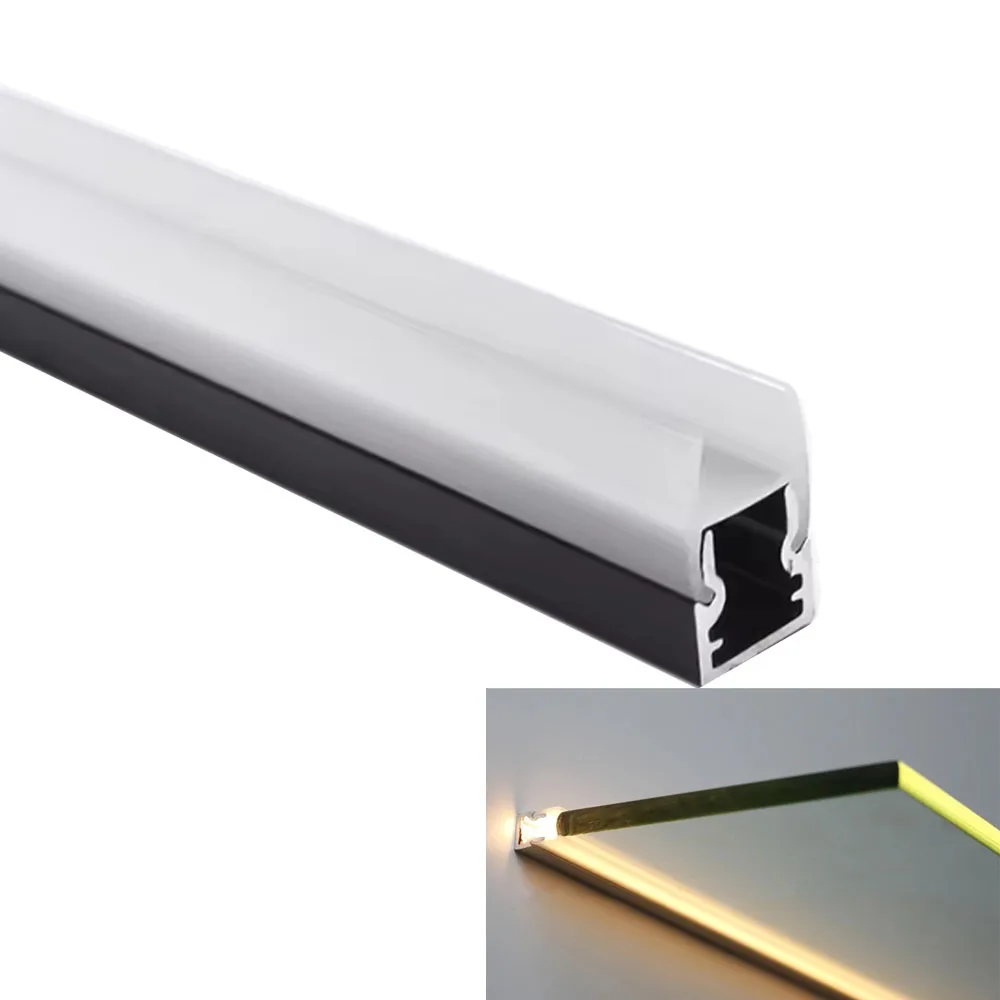 Led Cabinet Layer Light for 5mm-12mm Glass Shelf Splint Clip Lamp Aluminium Strip Lights Back Side Display Case Wine Locker