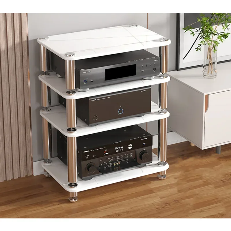 DK-01 الزجاج المقسى صدمة مضاعف الصوت T لو KTV TV C inet الصوت C inet القدم مسمار الرف السلطة أمبير رف AV المعدات #1