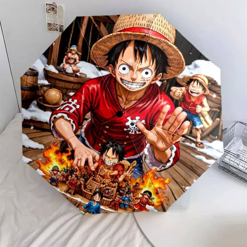 Parapluie One Piece Parapluie durable et de haute qualité, aux vibrations du courage marin, cadeau parfait pour les fans d'anime THW