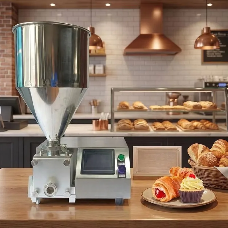 Tabletop Cream Filling Machine with Precision Paste Depositor for Cake Cupcake Macaron and Bakery Food Applications