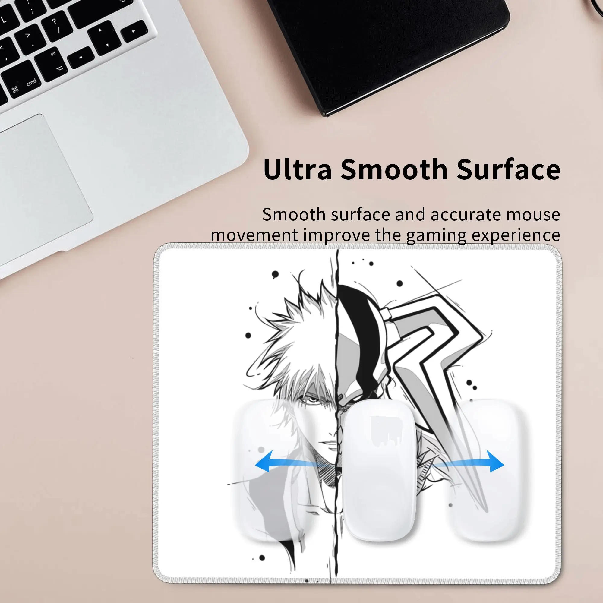 Ichigo Kurosaki Bleach‌ Anime Mouse Pad Computer Keyboard Mouse Mat Gaming PC Laptop Desk Mat Office Accessories Table Mats