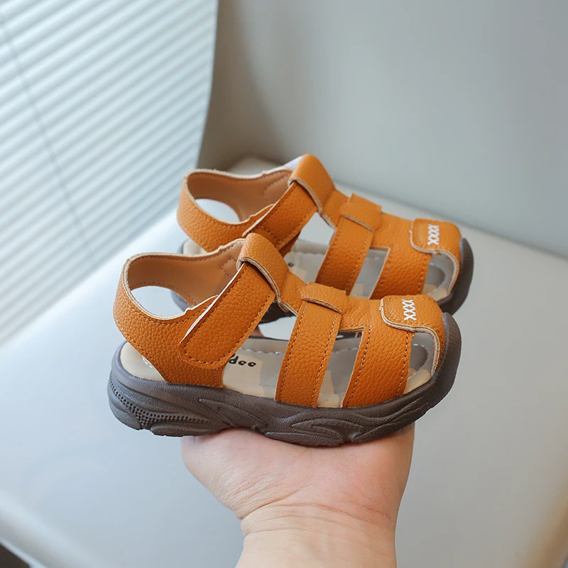 Children Leather Sport Sandals Toddler Boys Beach Shoes Kids Infant Closed Toe Casual Shoes 3-6 Years Sandalias Summer Sneakers