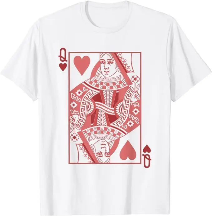 NEW LIMITED Pink Queen of Hearts Valentine's Mothers Day Gift T-Shirt S-5XL