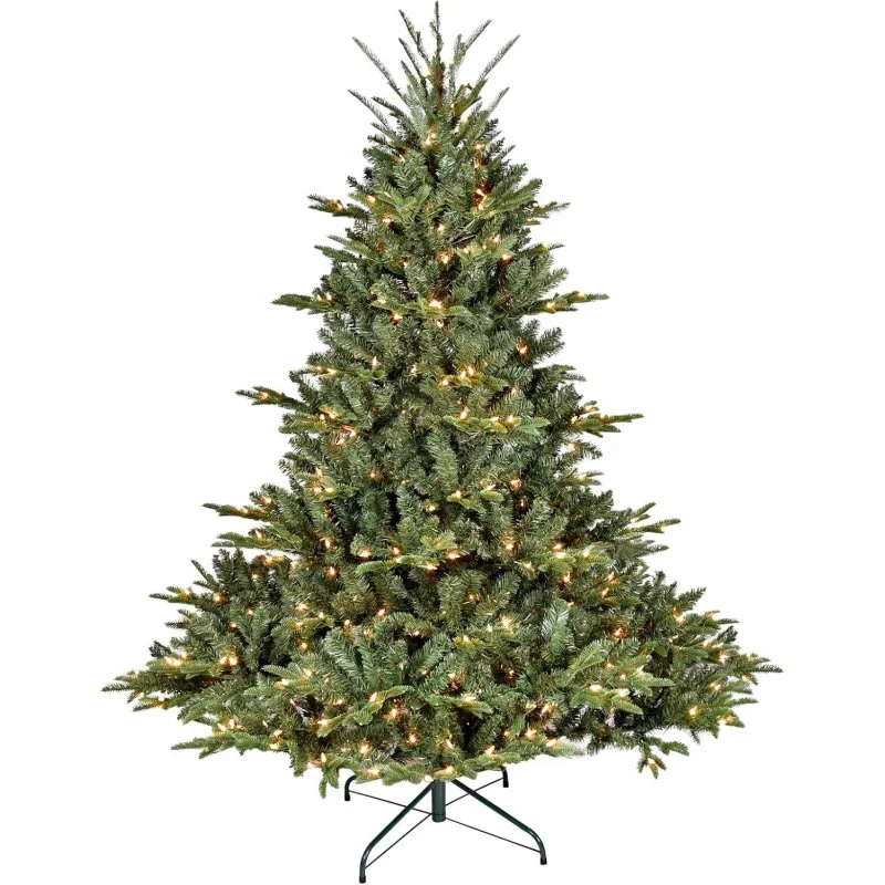 6.5ft Prelit Christmas  Halloween Trees with Lights, 1824 PE&PVC Mixed Branch Tips, 650 Lights, Artificial Christmas Tree for Ho