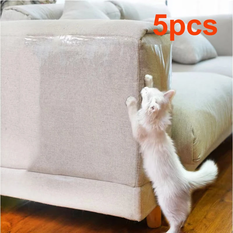 

5pcs Furniture Protectors Cats Scraper Cat Scratching Post Durable Sticker Training Tape Anti Pet Scratch Paw Pads Couch Sofa