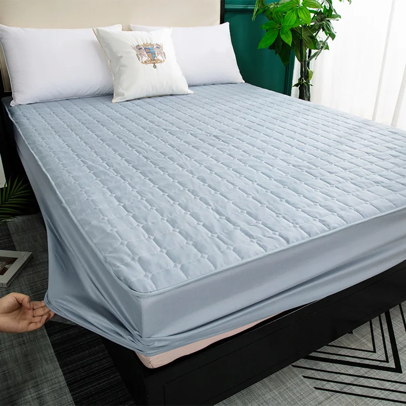 Waterproof Mattress Protector Breathable Noiseless Fitted Sheet Bed Cover Dust Mite Proof for Kids Pets
