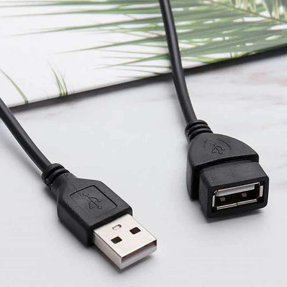 USB 2.0超高速延長ケーブル,オス-メス,データ同期延長コード,1m, 2個,3個