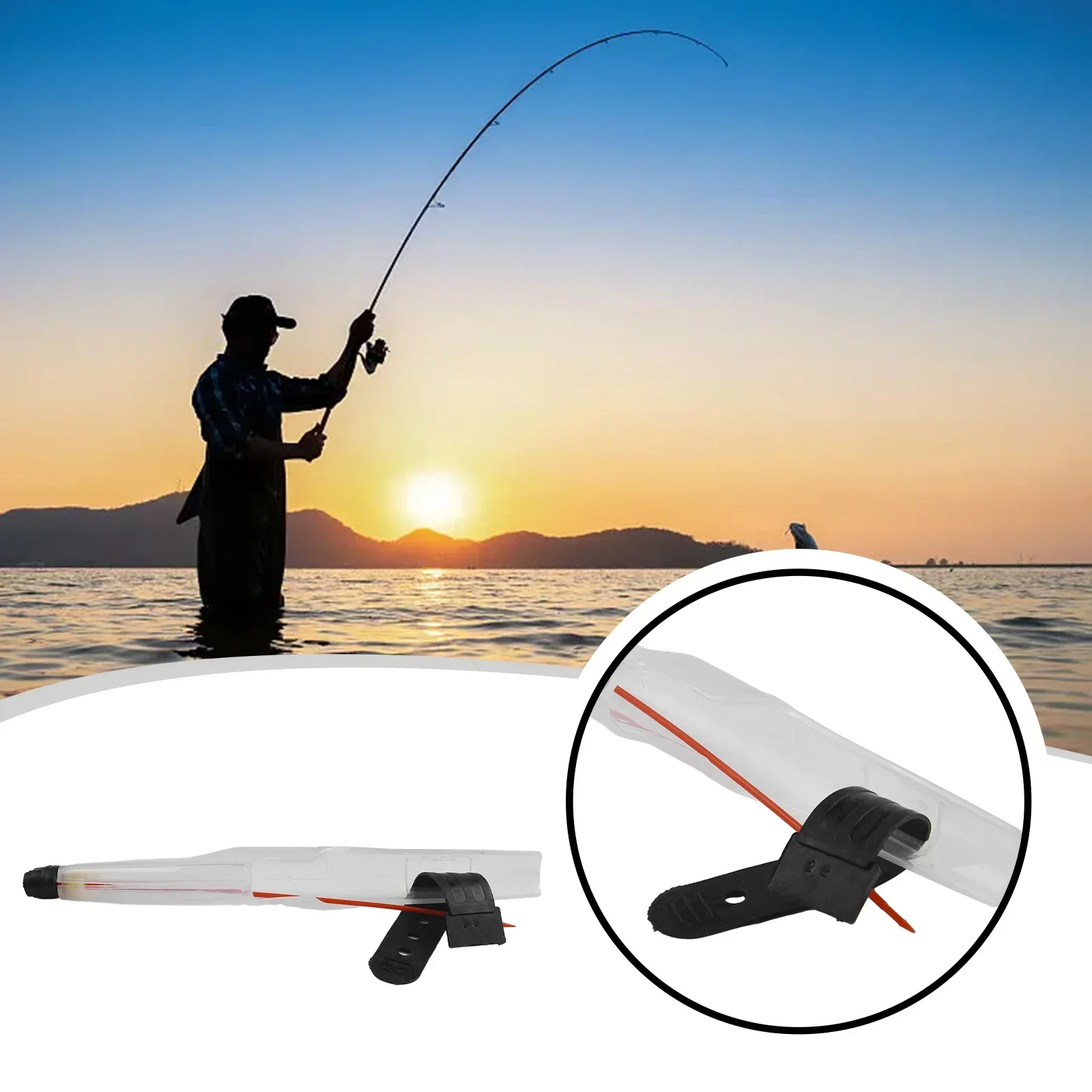 1pc Fishing Rod Tip Cover Durable Protection Cap For Rods Hassle Free Strap Design Compatible With All Pole Heads Transparent