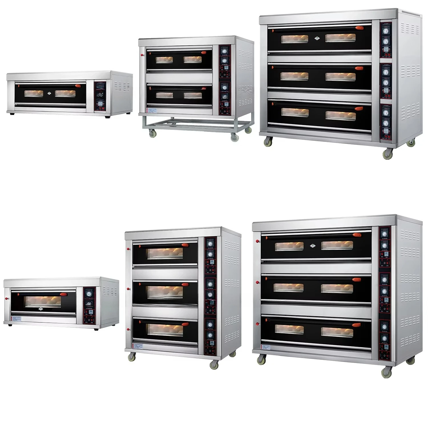 Commercial Bakery Machine Bread/Cake/Pizza/Biscuit Deck Oven Industrial 1 2 3 Layer Deck Oven Bakery Baking Oven for Sale