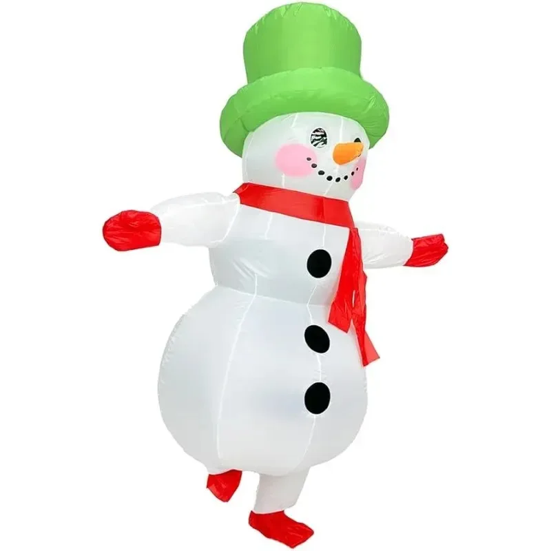 

CyChristmas Snowman Inflatable costume Full Body Package Inflatable Set Christmas Party Dress up Performance Props Holiday Gifts