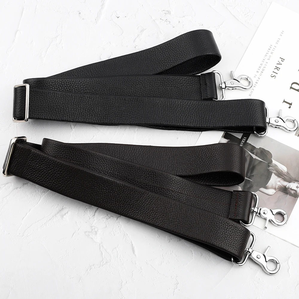 150cm Genuine Leather Bag Strap Men Shoulder Bag Strap Handbag Wide Long Belt real Leather Replacement Strap Adjustable Belt