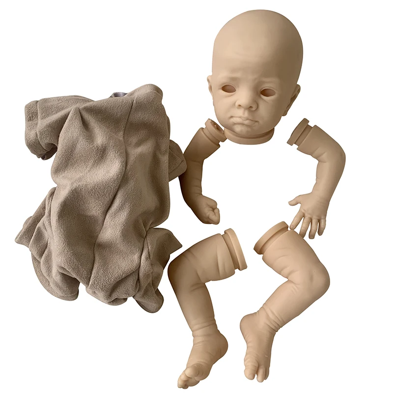 

17-дюймовый комплект куклы реборн Rosa DIY, незавершенные неокрашенные детали куклы с тканевым корпусом, игрушки ручной работы, комплект Muñeca Bebe Reborn