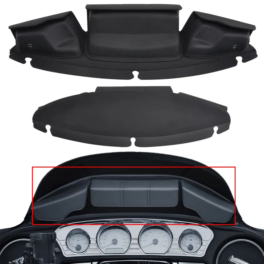 

Для мотоциклов Harley Electra Glide, Street Glide, Trike Glide, FLHX, FLHTP, FLHTCU 2014 года и новее: сумка-кофр на обтекатель, сумка на ветровое стекло