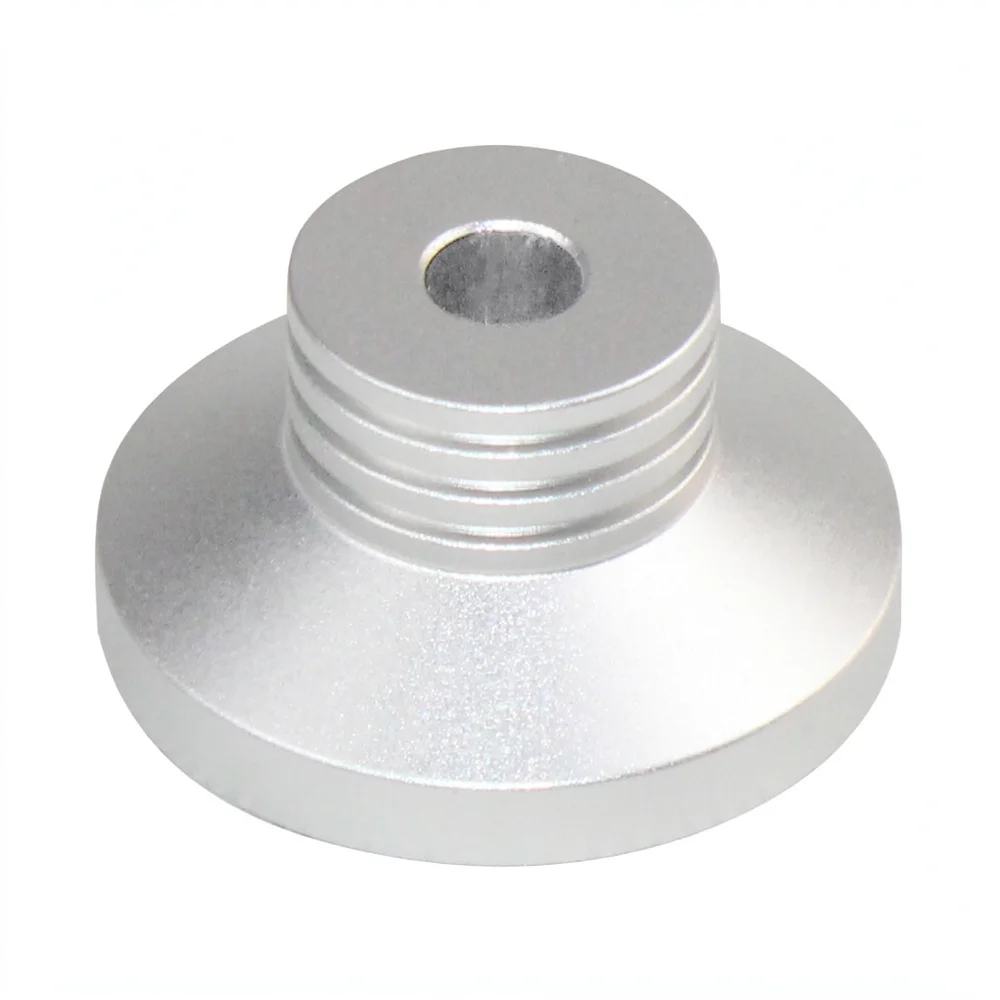 Solid Aluminum Record Adapter For 7 Inch Vinyl 45 RPM Turntable Stabilizer Essential Audio Player Accessory Silver Black
