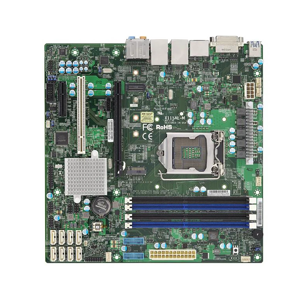 For Supermicro Workstation Motherboard C236 Chipset LGA1151 Xeon E3-1200 v5/v6 6th/7th Gen. Core i7/i5/i3 Series X11Sae-M