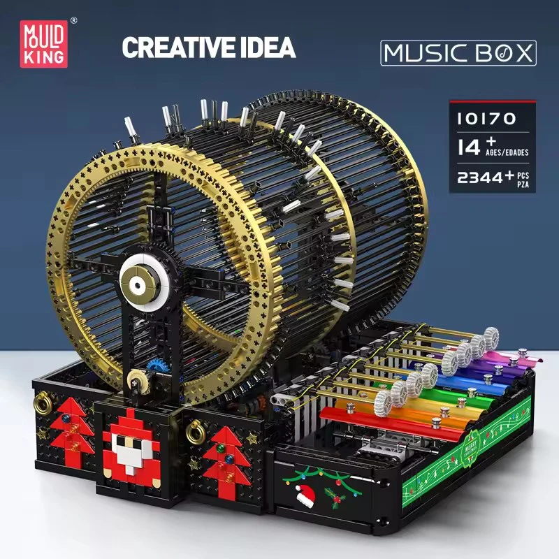 Techniczna Pozytywka DIY Zabawki Pozytywka Mould King 10170 Model Klocki Konstrukcyjne Puzzle Klocki Kreatywne Prezenty Świąteczne dla Dzieci