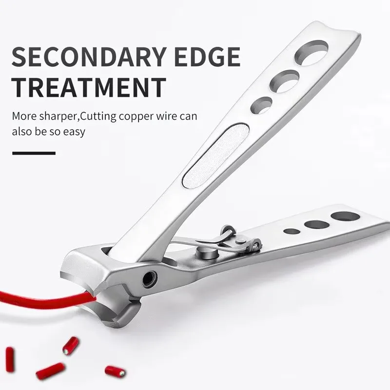 1 pz taglierina per unghie in acciaio inossidabile di alta qualità strumento per manicure tagliaunghie per unghie con apertura grande