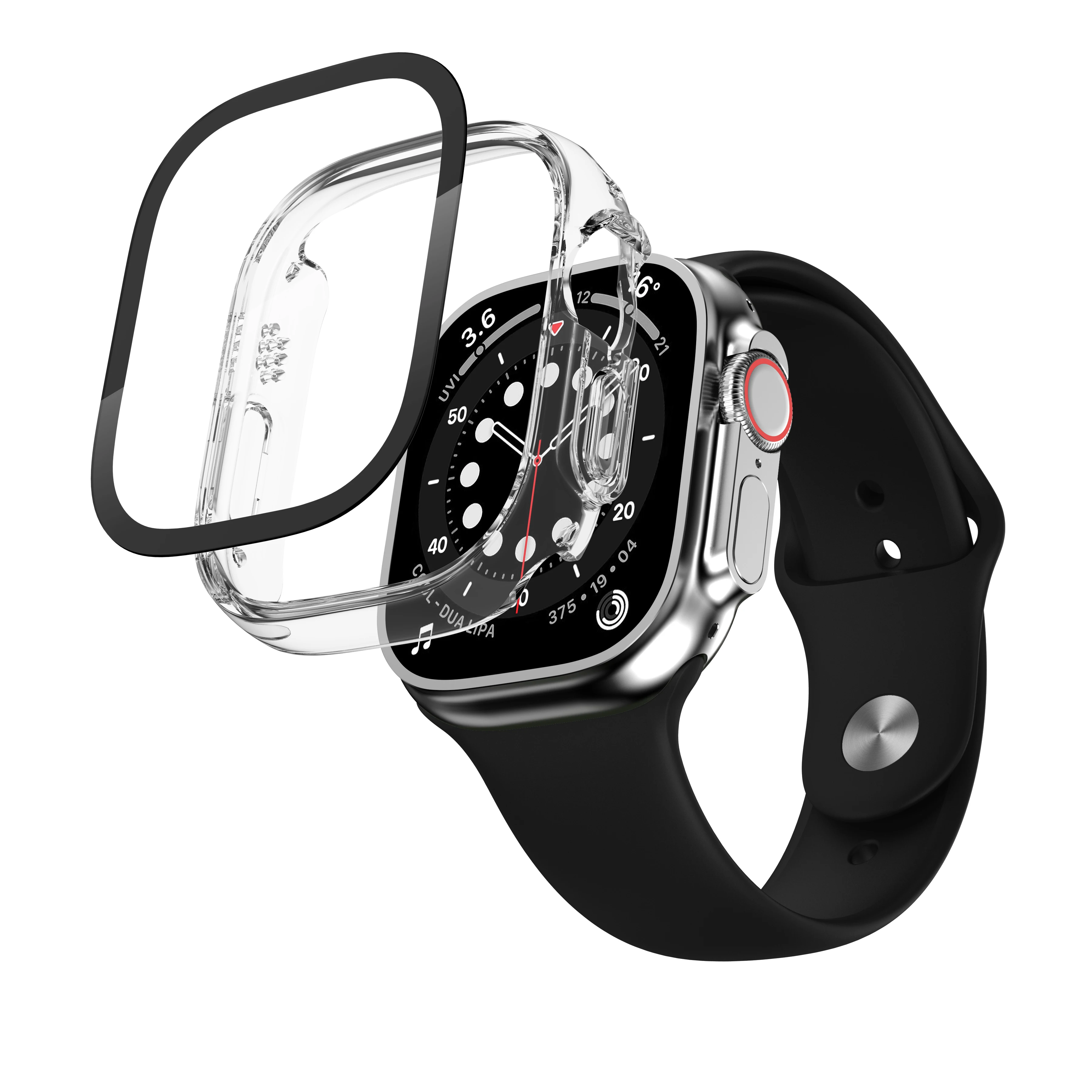 Tấm Bảo Vệ Màn Hình Dành Cho Đồng Hồ Apple Cực 49 Mm Đồng Hồ Thông Minh Smartwatch Kính PC + Ốp Lưng Ốp Lưng Cường Lực Phụ Kiện Iwatch Series Cực 49mm