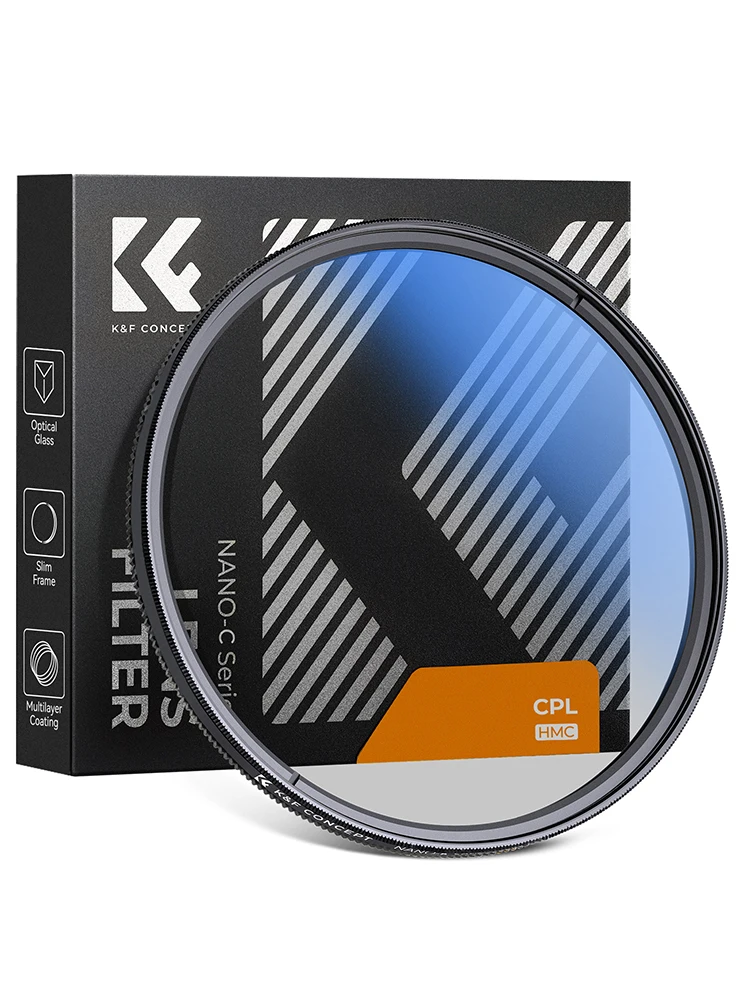 K&F CONCEPT MC CPL – filtr polaryzacyjny o smukłej konstrukcji, okrągły, 37 mm, 40,5 mm, 43 mm, 46 mm, 49 mm, 52 mm, 55 mm, 58 mm, 62 mm, 67 mm, 72 mm, 77 mm, 82 mm. — zdjęcie produktu 7