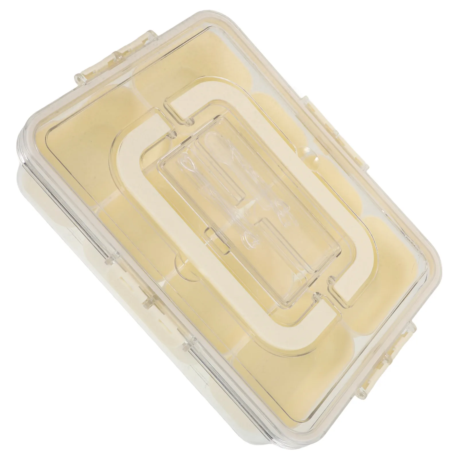 

Transparent Sealed Food Storage Box with Handle Fruits Snacks Spices Air Tight Compartment Organizer Travel Picnic Household