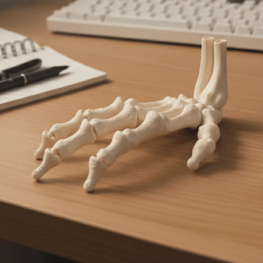 3D Printed Skeleton Hand Realistic Design Flexible Joint Ghost Halloween Props PLA Material Creative Hand Bone Ornaments