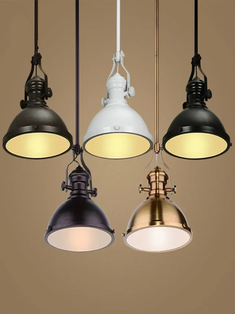 Restaurant chandeliers, living room lamps, coffee shop, bar lights, single iron pot cover chandeliers wholesale