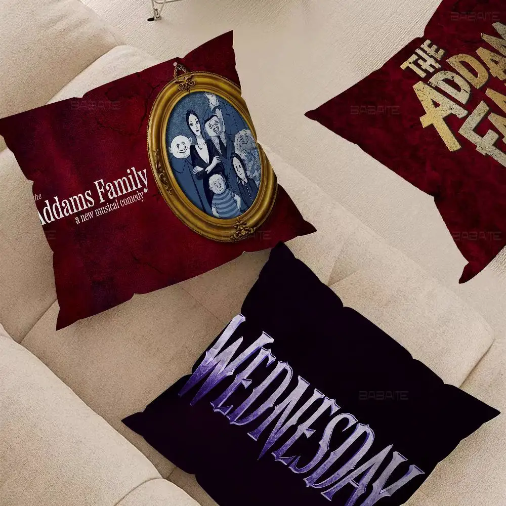الفيلم الكلاسيكي T-The A-Addams F-Family الأربعاء غرزة محظوظ التنين وسادة غطاء وسادة أريكة غطاء غرفة المنزل الديكور #3