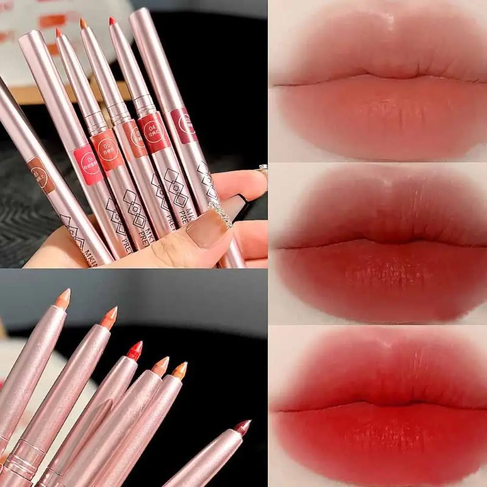 Nude Lip Liner Pen Cosmetic Waterproof Matte Lipliner Pencil Non-stick Cup Lasting Lipstick Pen Women Lips Makeup