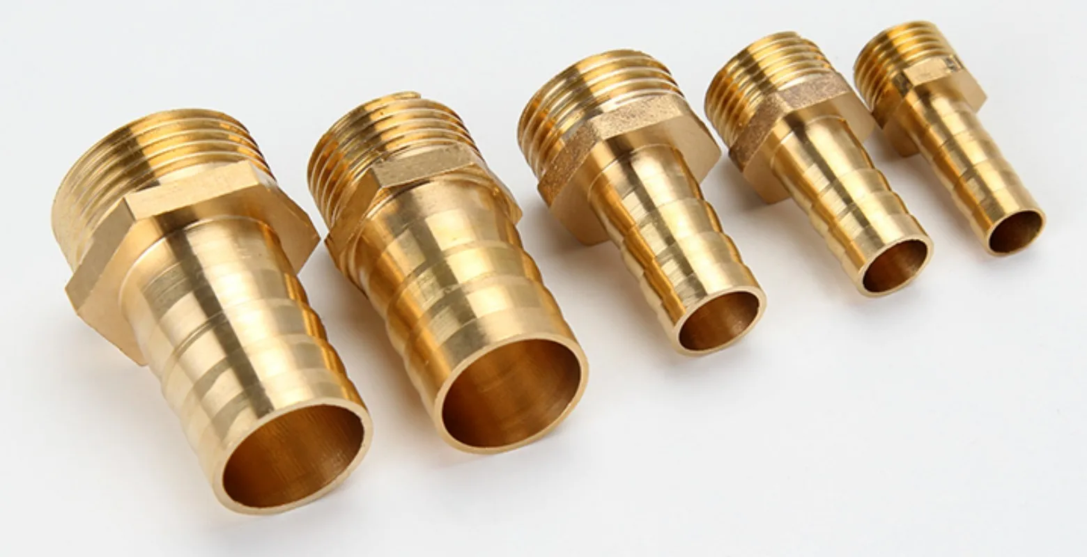 Pagoda Connector 6-14mm Hose Barb Connector Hose Tail with Thread 1/8-1/2 BSP Brass Pipe Fitting pipe connector