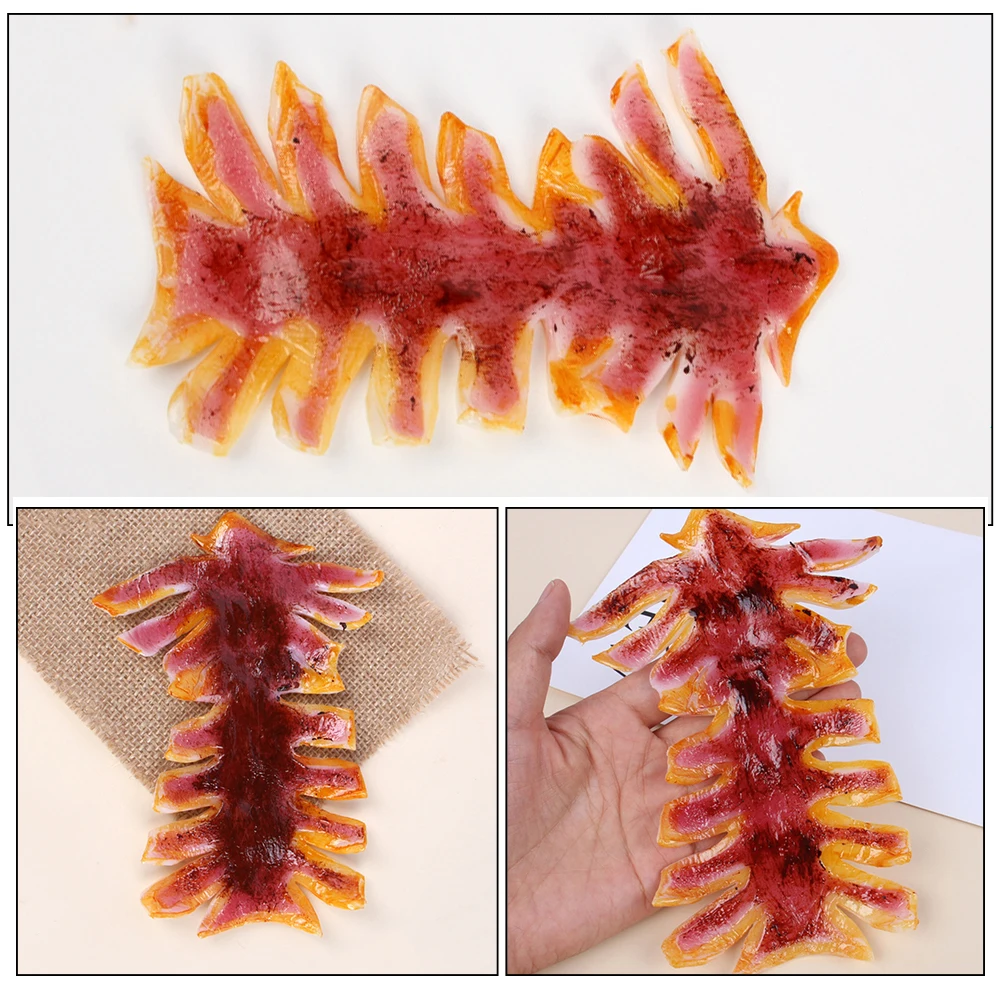 

1pcs Simulation Squid Prop Realistic Fake Food Decor Barbecue Party Cooked Display Model Pretend Play Toy Safe Material Wear