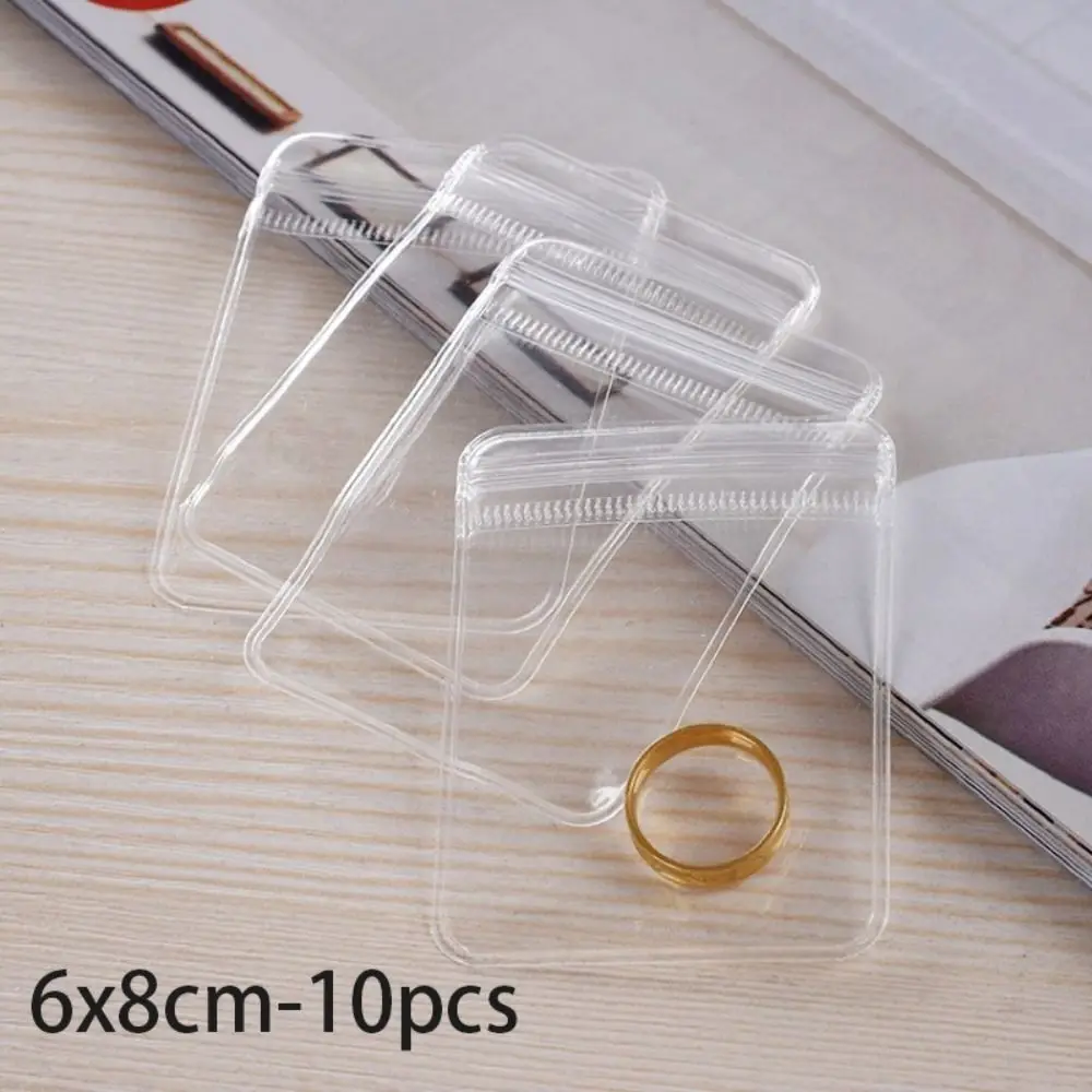 

10pcs Thickened Sealed Bag Bracelet Multi-purpose Transparent Storage Bag Waterproof Anti-Oxidation Jewelry Storage Bag