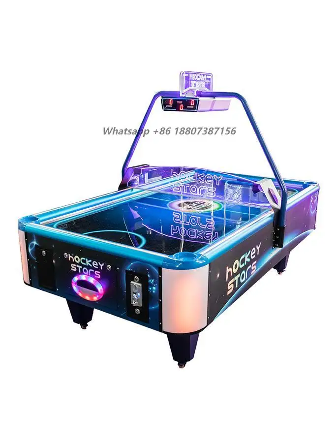 Cross-border Metal Air Hockey Machine Coin-operated 1 Year Warranty English for Parent-child Interaction Indoor Home Use