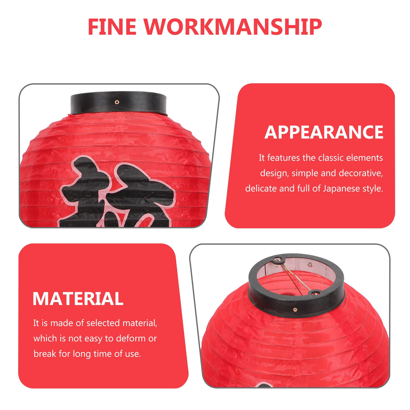 

2 Pcs Decorative Japanese Restaurant Door Lantern Pendants Lanterns Paper Iron Waterproof Hanging naments Door Pendant