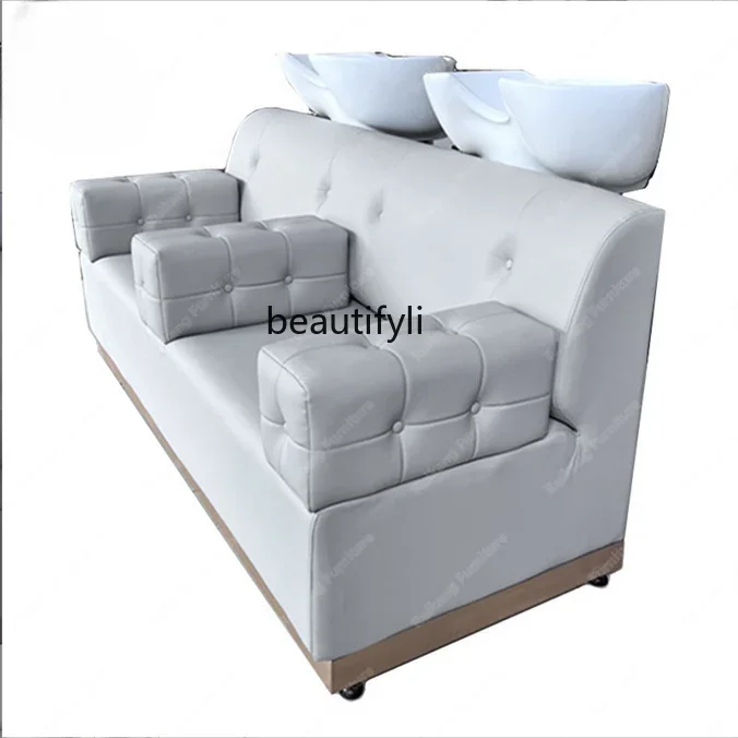 Double Shampoo Chair for Hair Salon Multifunctional Thai Fumigation Head Therapy Bed Facial Bed Constant Temperature