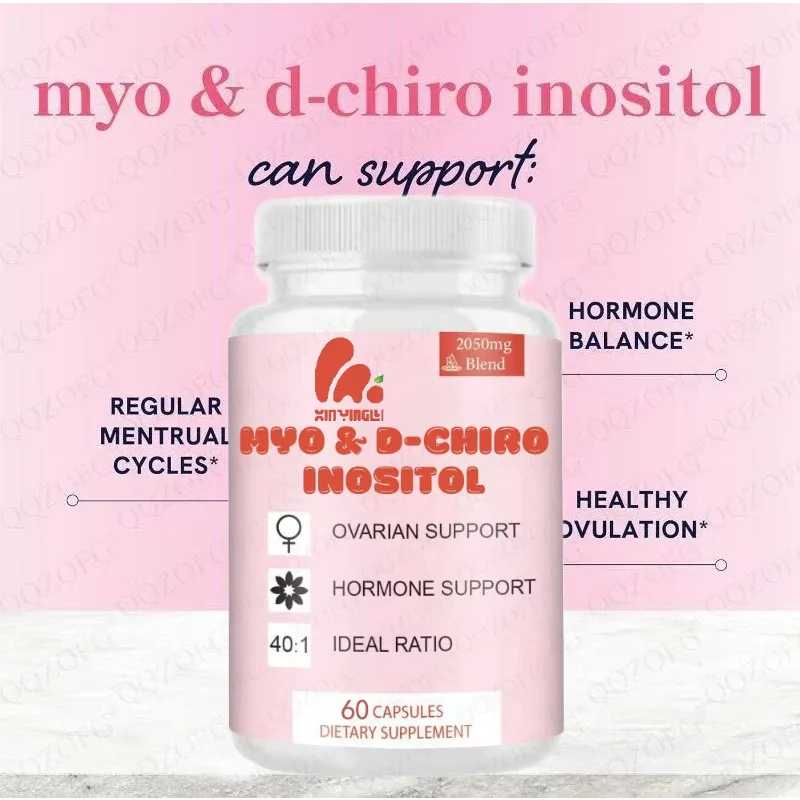 Myo Inositol and D-Chiro Inositol Women's Vitamin Support | Ideal 40:1 Ratio 60 Capsules