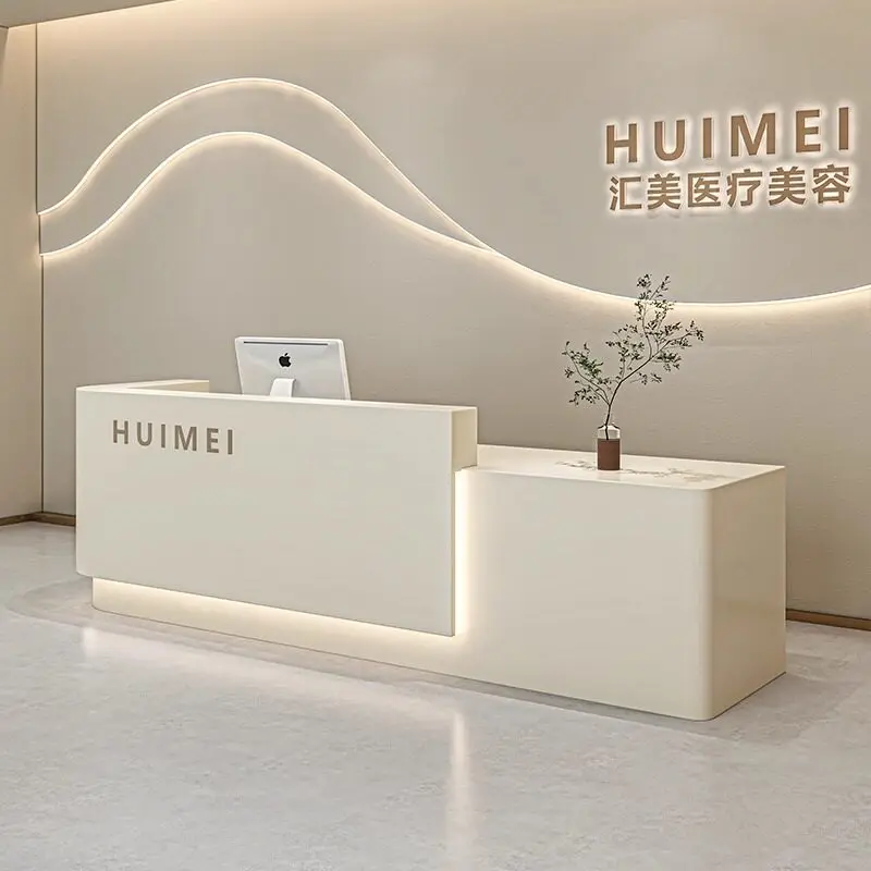 

Beauty Display Reception Desks Aesthetic Industrial Salon Luxury Reception Desks Executive Welcome Mostrador Trendy Furniture