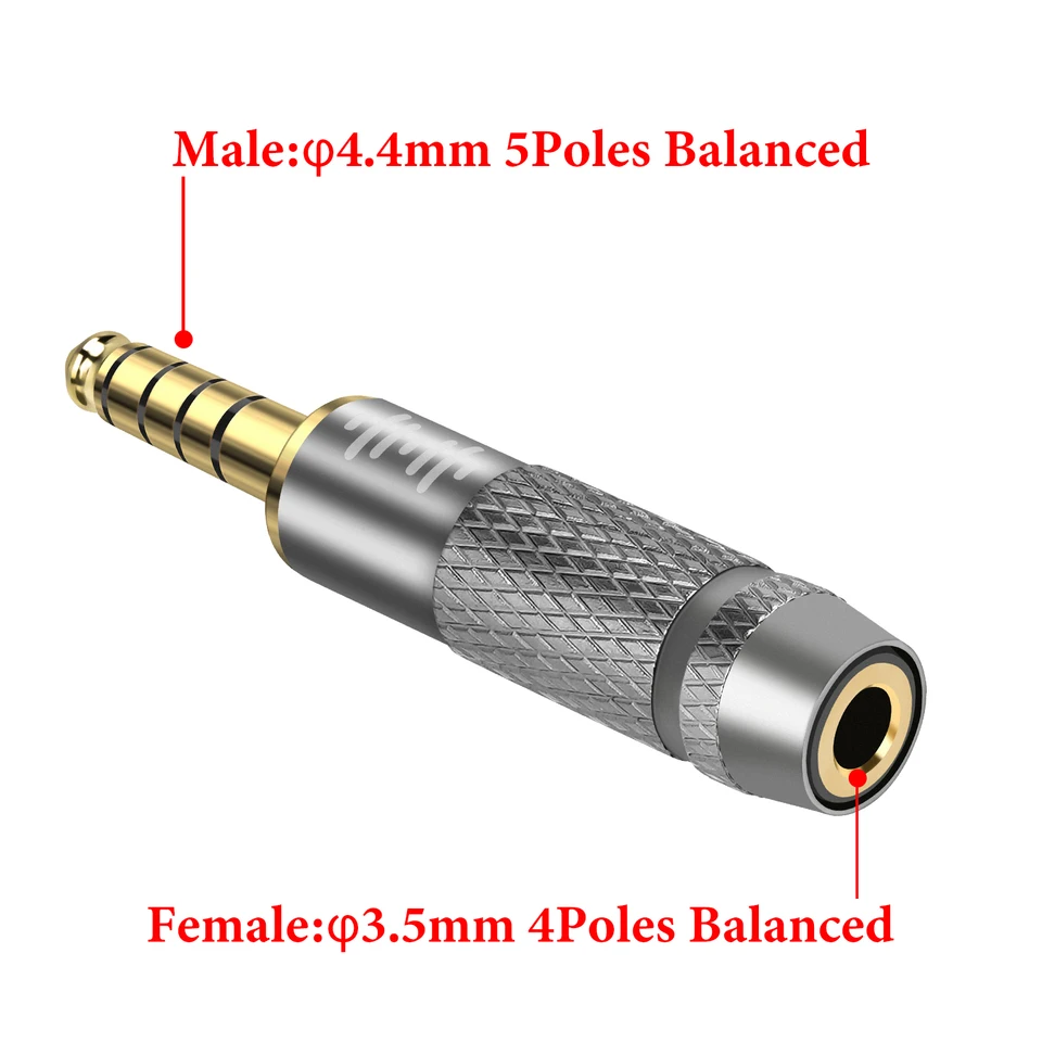 Geekria 4.4mm Male to 3.5mm (1/8'') Balanced Female Headphones