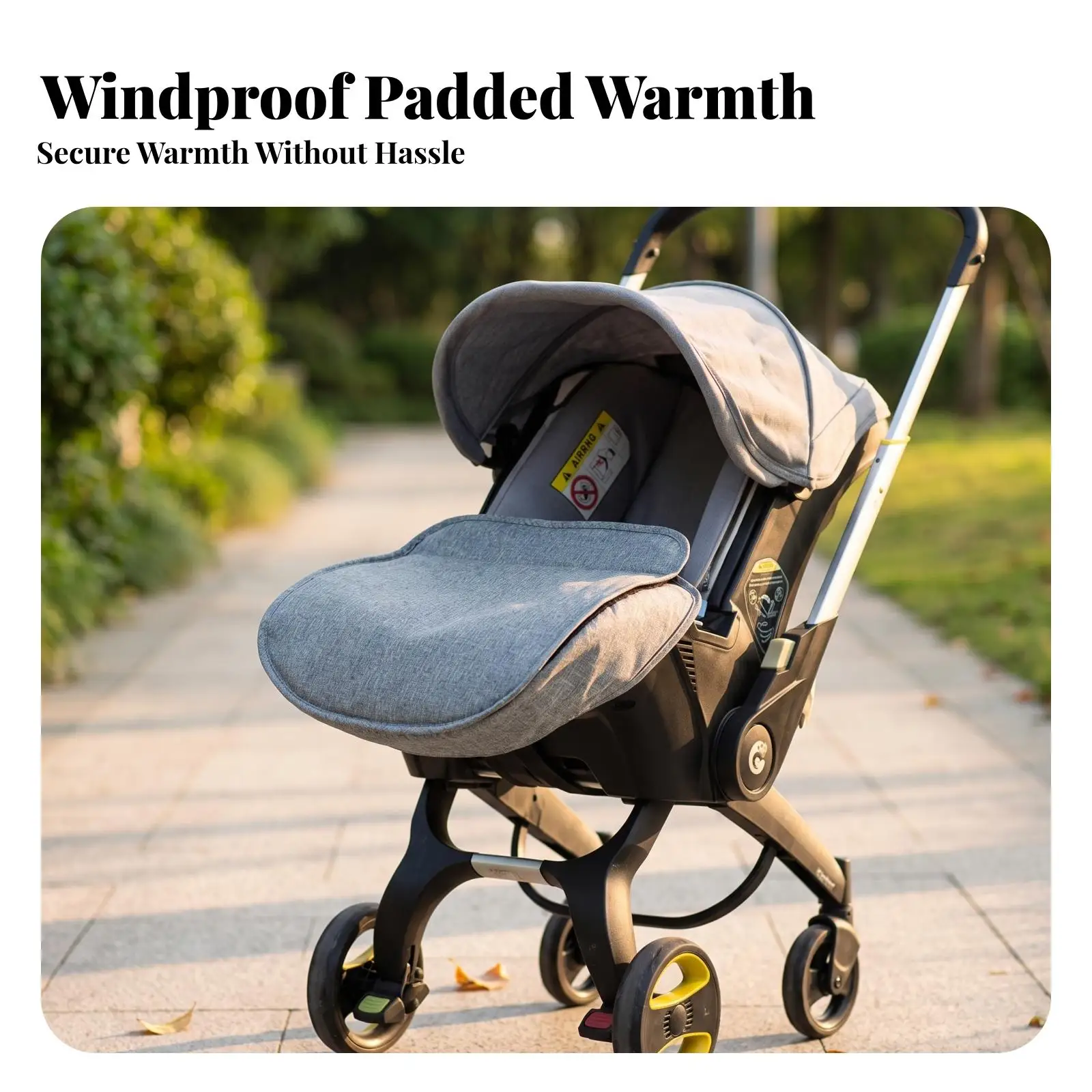 Winter Stroller Foot Cover Warm Fleece Lined Waterproof Pushchair Footmuff Universal Pram Leg Bag for Baby Cold Days