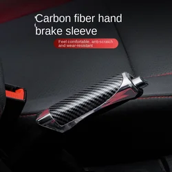 Car decoration Car handbrake cover Car handbrake decoration cover plastic decoration jacket carbon print handbrake cover auto pa