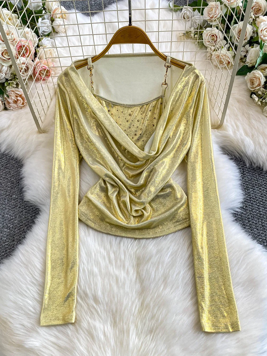 

Women's Light Yellow T-shirt Harajuku Y2k Gyaru Tee Top Aesthetic Vintage Fashion Long Sleeve T-shirts 2000s Autumn Clothes 2025